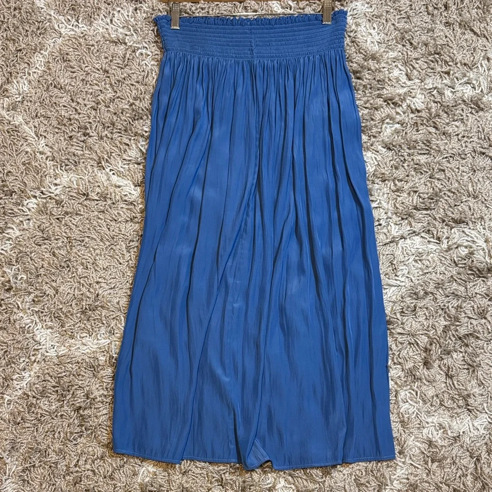 Pablo Lightweight Pleated Blue Maxi Skirt size 3/Large